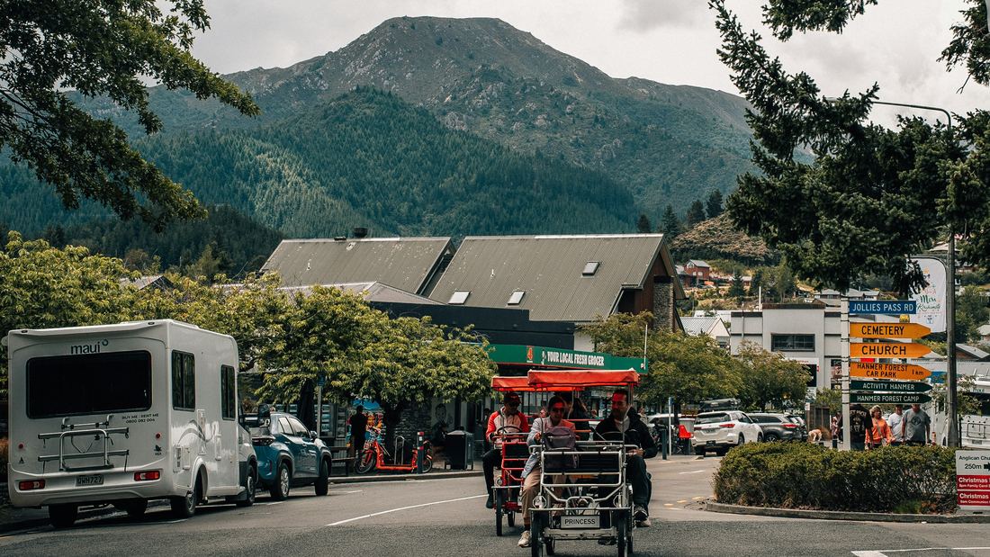 Hanmer Springs — aerial view